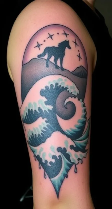 Wave Tattoo – Riding Life’s Ups and Downs