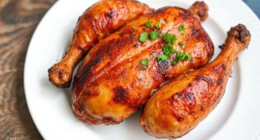 How can I achieve that perfect crispy skin on BBQ chicken