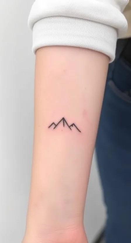 The Minimalist Mountain Tattoo