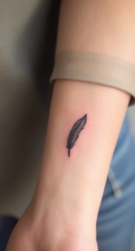 The Tiny Feather Tattoo