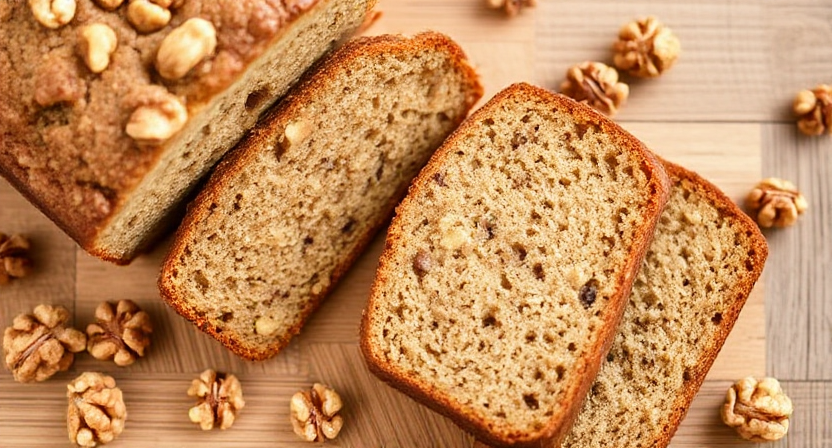 What are the health benefits of adding walnuts to banana bread